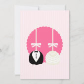 Invitations de mariage de la pop gâteau Rose (Dos)