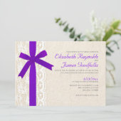 Invitations de mariage de la poule et de la dentel (Debout devant)