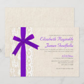 Invitations de mariage de la poule et de la dentel (Devant / Derrière)