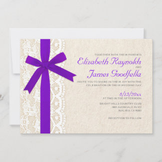 Invitations de mariage de la poule et de la dentel