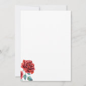 Invitations de mariage de la Rose rouge (Dos)