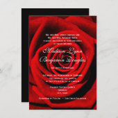 Invitations de mariage de la Saint Valentin de la  (Devant / Derrière)