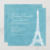 Invitations de mariage de la tour Eiffel russe (Devant / Derrière)