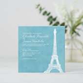 Invitations de mariage de la tour Eiffel russe (Debout devant)