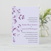 Invitations de mariage de la vigne florale (Debout devant)