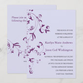 Invitations de mariage de la vigne florale (Devant / Derrière)