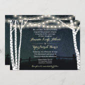 Invitations de mariage de l'arbre de Birch Lights (Devant / Derrière)
