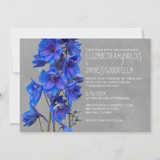 Invitations de mariage de Larkspur (Devant)