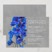 Invitations de mariage de Larkspur (Devant / Derrière)