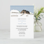Invitations de mariage de l'aube dans le paysage (Debout devant)