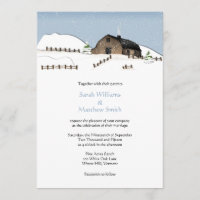 Invitations de mariage de l'aube dans le paysage