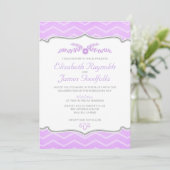 Invitations de mariage de Lavender Zigzag (Debout devant)