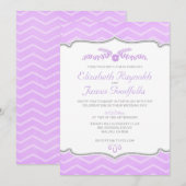 Invitations de mariage de Lavender Zigzag (Devant / Derrière)