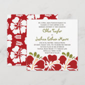 Invitations de mariage de l'Hibiscus rouge (Devant / Derrière)