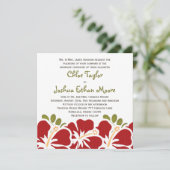 Invitations de mariage de l'Hibiscus rouge (Debout devant)