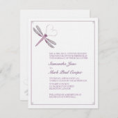 Invitations de mariage de libellules (Devant / Derrière)