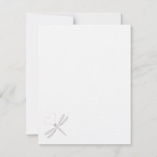 Invitations de mariage de libellules (Dos)