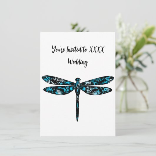 Invitations de mariage de libellules (Debout devant)