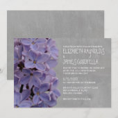 Invitations de mariage de Lilacs (Devant / Derrière)