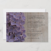 Invitations de mariage de Lilacs rustiques (Devant)