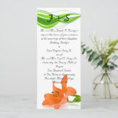 Invitations de mariage de Lily orange (Debout devant)