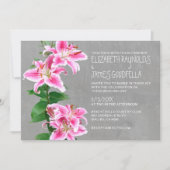 Invitations de mariage de lis d'astronome (Devant)