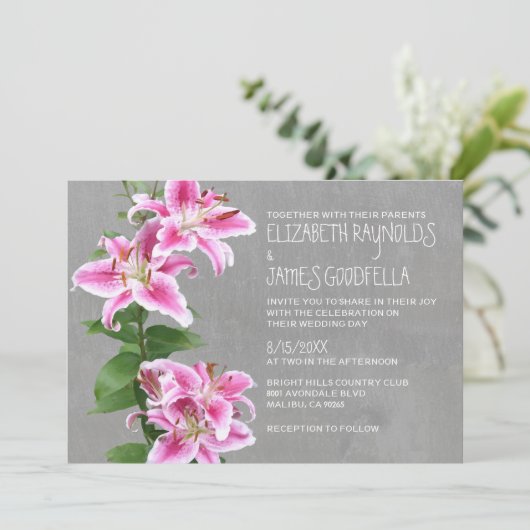 Invitations de mariage de lis d'astronome (Debout devant)