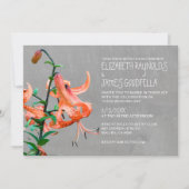 Invitations de mariage de lis tigré (Devant)