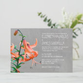 Invitations de mariage de lis tigré (Debout devant)