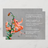 Invitations de mariage de lis tigré (Devant / Derrière)