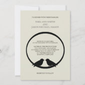 Invitations de mariage de Lovebirds (Dos)
