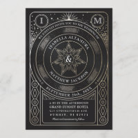 Invitations de mariage de l'Union céleste (or)