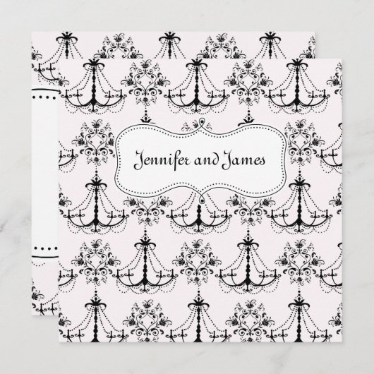 Invitations de mariage de lustre (Devant / Derrière)