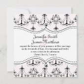 Invitations de mariage de lustre (Dos)
