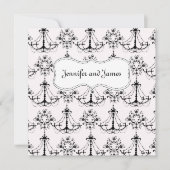 Invitations de mariage de lustre (Devant)