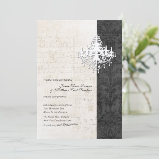 Invitations de mariage de lustre (Debout devant)