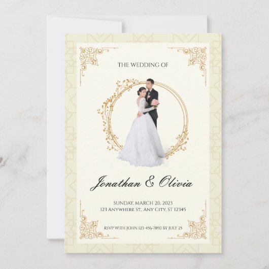invitations de mariage de luxe (Devant)