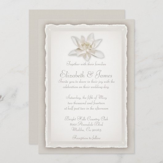 Invitations de mariage de luxe (Devant / Derrière)