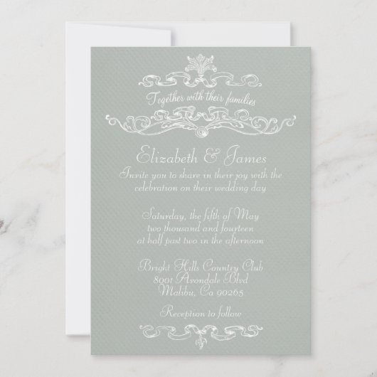 Invitations de mariage de luxe simples (Devant)