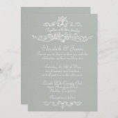 Invitations de mariage de luxe simples (Devant / Derrière)