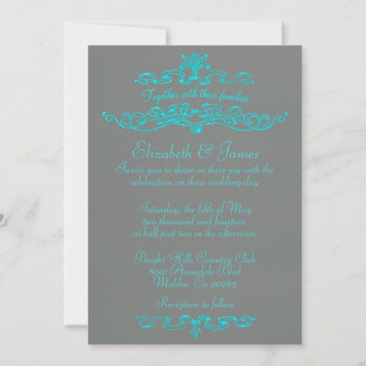 Invitations de mariage de luxe uniques (Devant)