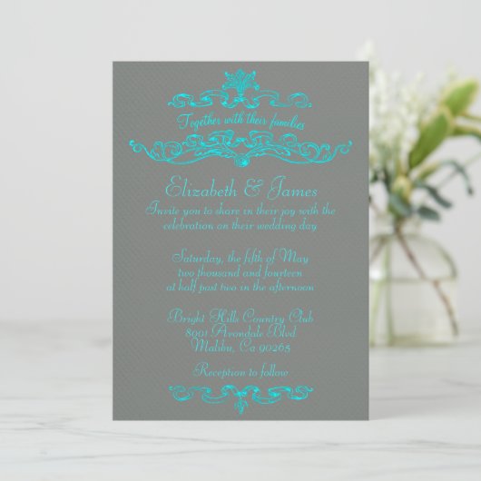 Invitations de mariage de luxe uniques (Debout devant)