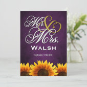 Invitations de mariage de M. et Mme Purple Sunflow (Debout devant)