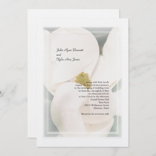 Invitations de mariage de magnolia du sud (Devant / Derrière)