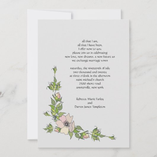 Invitations de mariage de mariage de coin (Devant)
