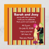 Invitations de mariage de mariée et de mariée de p (Devant / Derrière)