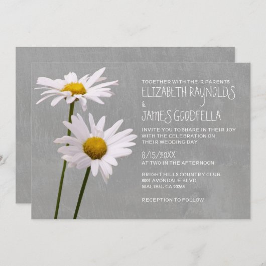 Invitations de mariage de maris (Devant / Derrière)