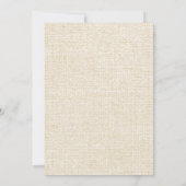 Invitations de mariage de Mason Jar Burlap (Dos)