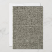 Invitations de mariage de Mason Jar Burlap, Russe (Dos)