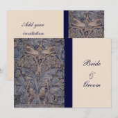 Invitations de mariage de motif d'oiseau de (Devant / Derrière)